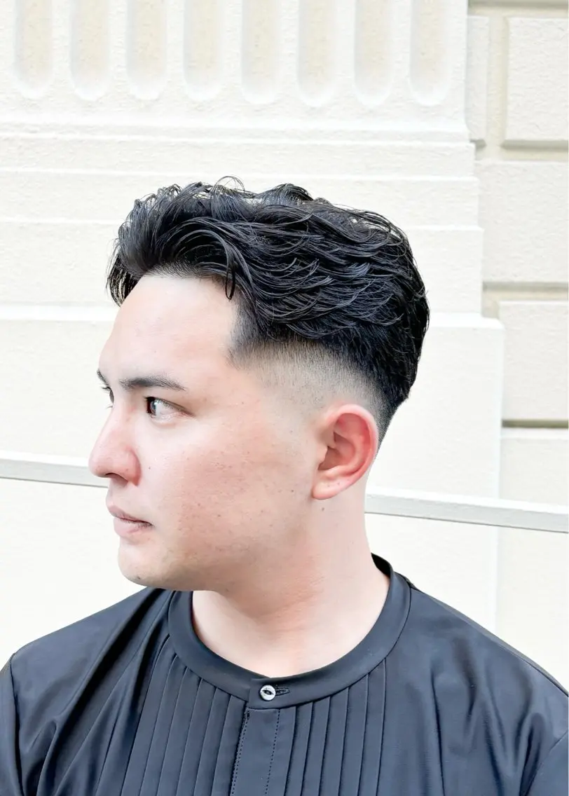 ショート パーマ メンズ メンズパーマ カット パーマ 三宮メンズカット ヨシイッキのヘアスタイル