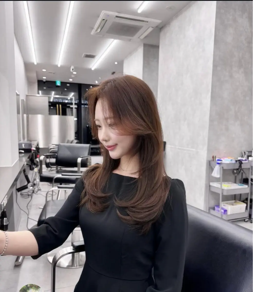 ロング ロングレイヤー 韓国風ヘア レイヤーカット ロング カット 京都/束感まつ毛/ 韓国風/谷口峻暉のヘアスタイル