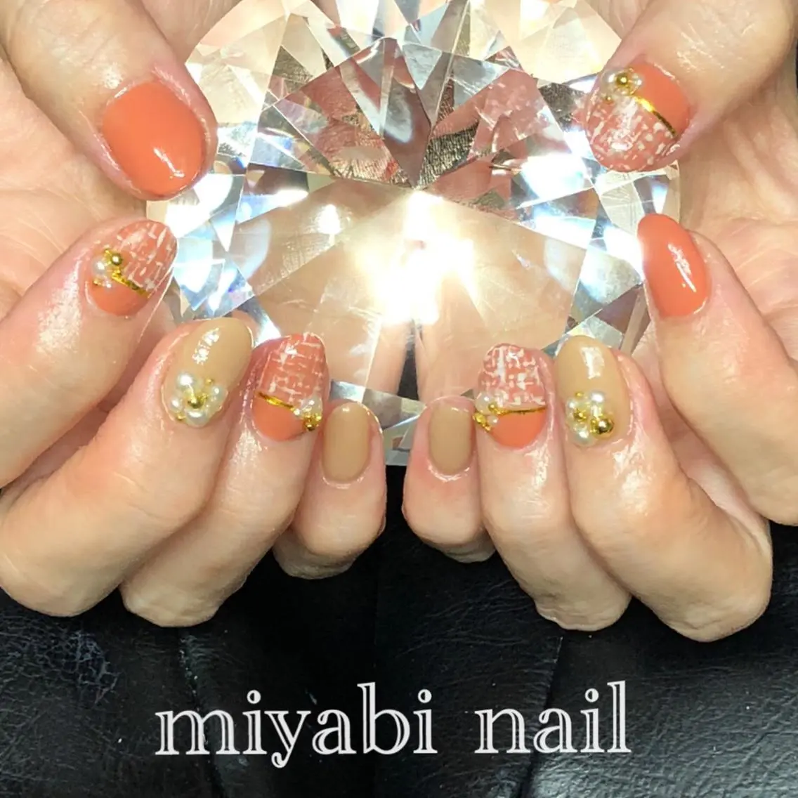 ネイル アートネイル 持ち込み ハンドネイル miyabi nail 桂川駅近くのネイルデザイン