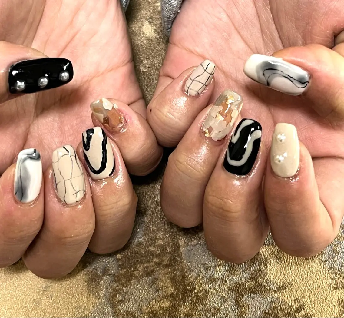 ネイル 持ち込み ハンドネイル plaisir プレジールネイルのネイルデザイン