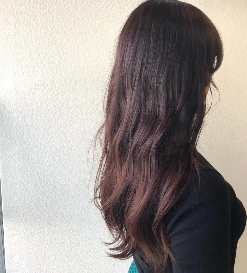 ロング カラー グラデーションカラー ピンクカラー 菅沢 奈生のヘアスタイル