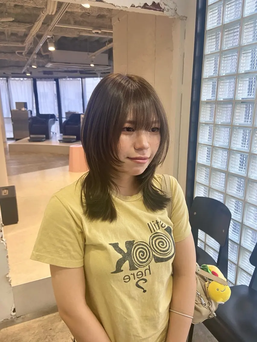 セミロング レイヤーカット カット ヘアカラー トリートメント Shion/ レイヤー/髪質改善のヘアスタイル