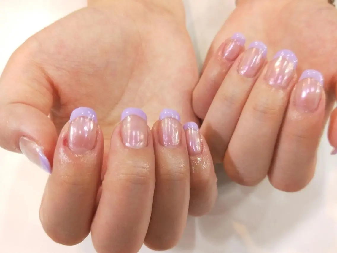 ネイル ハンドネイル ハンドケア はばすみれ🎀ﾈｲﾙ 光ﾌｪｲｼｬﾙ ﾍｱのネイルデザイン