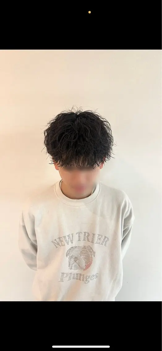 ショート パーマ メンズ カット パーマ カラーモデル０円／ 🎀Nanase‎のヘアスタイル