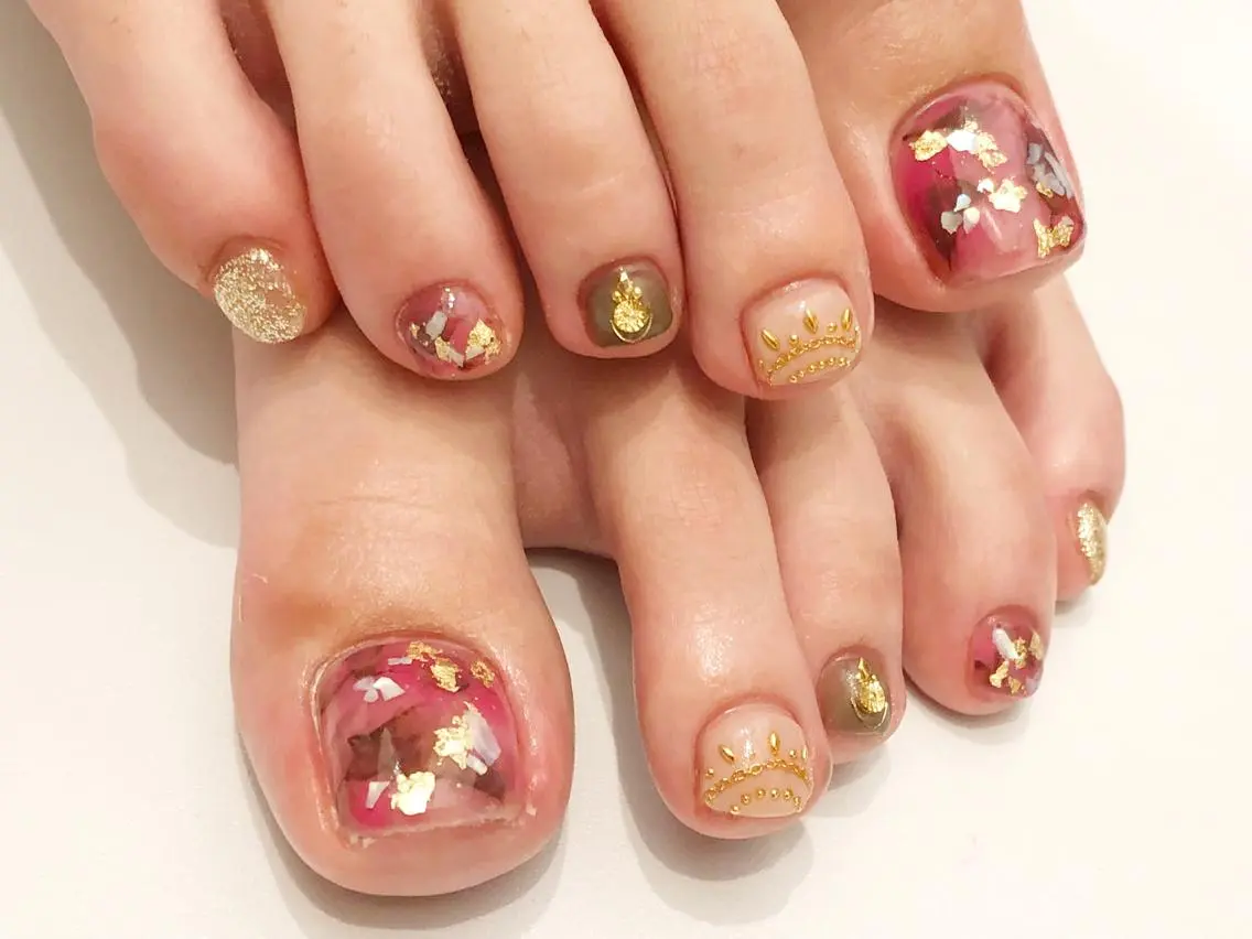 ネイル フットネイル 持ち込み NAILSALON RuINのネイルデザイン