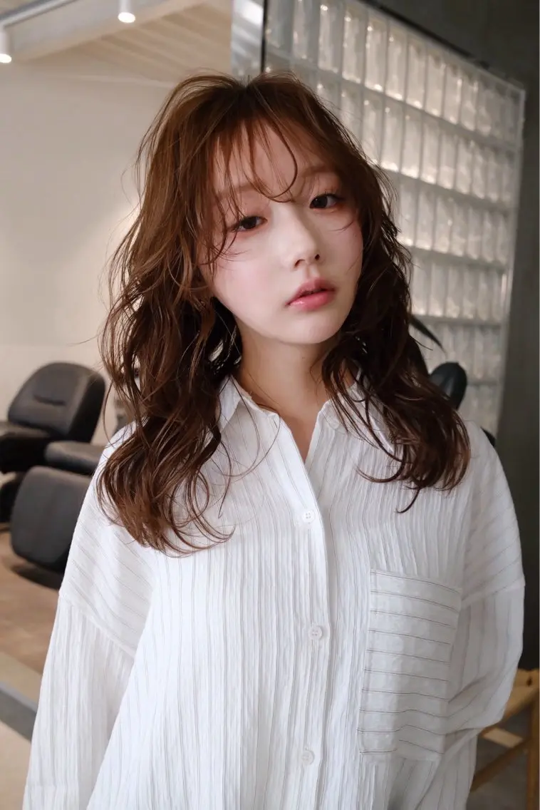 セミロング カラー らん カラーモデル募集中のヘアスタイル