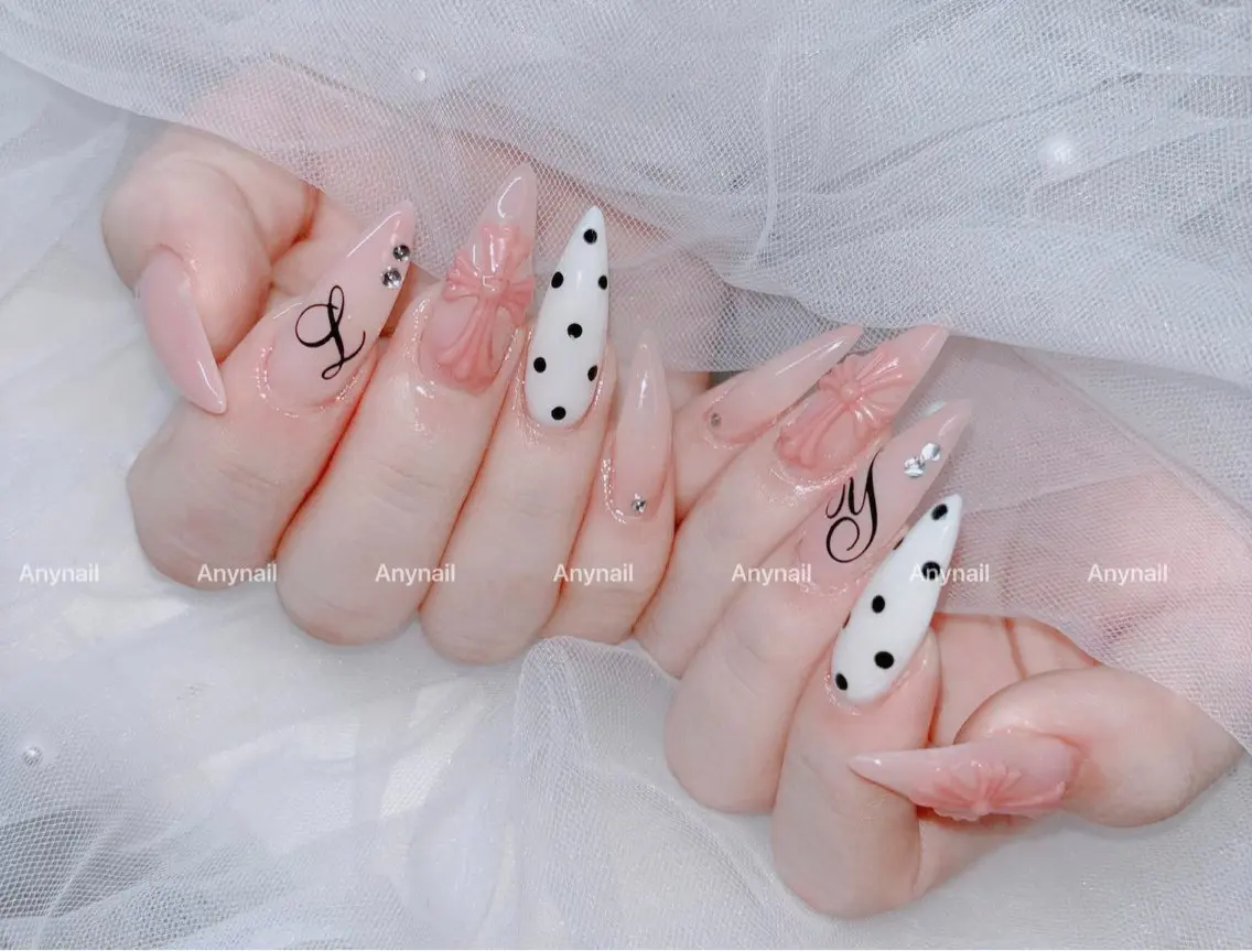 ネイル チークネイル 長さ出し フレンチネイル ジェルネイル 韓国ネイル ハンドネイル Any nail新大久保店のネイルデザイン