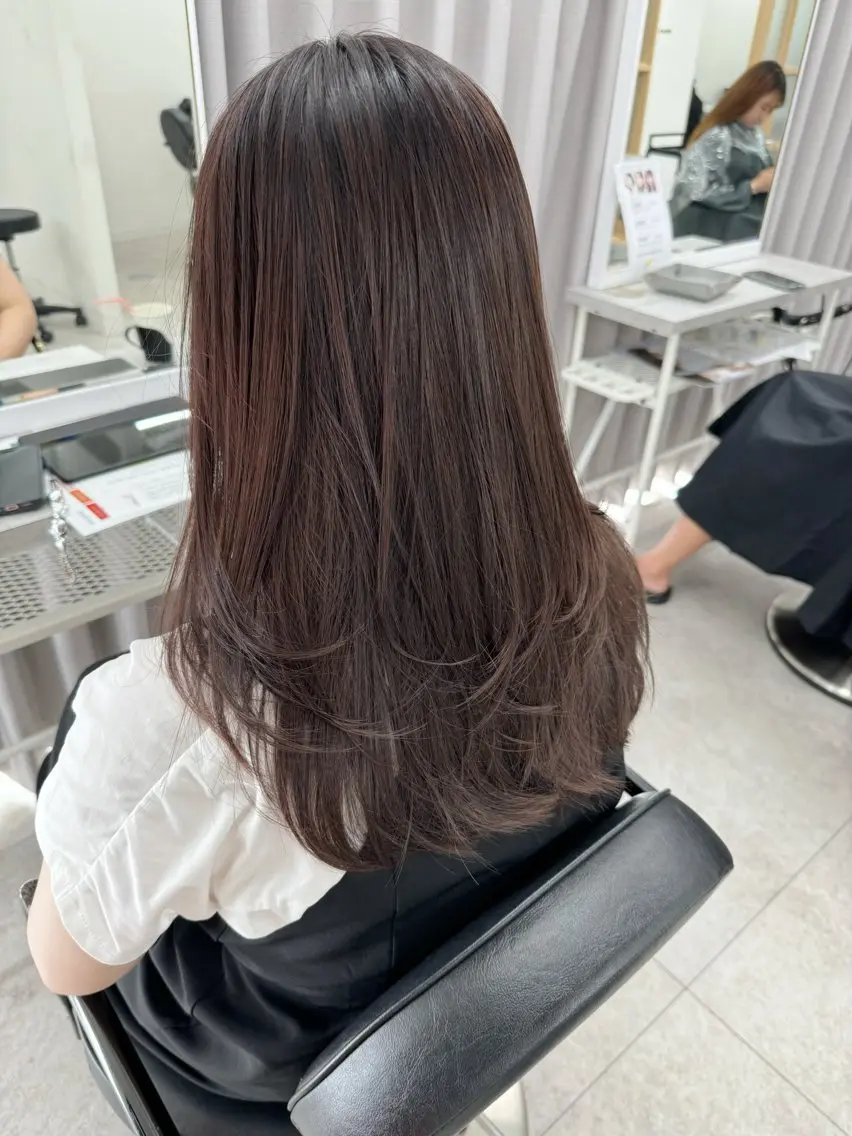 ロング カラー レイヤーカット 縮毛矯正 カット ヘアカラー トリートメント ヘッドスパ 縮毛矯正×髪質改善 店長　DAITOのヘアスタイル