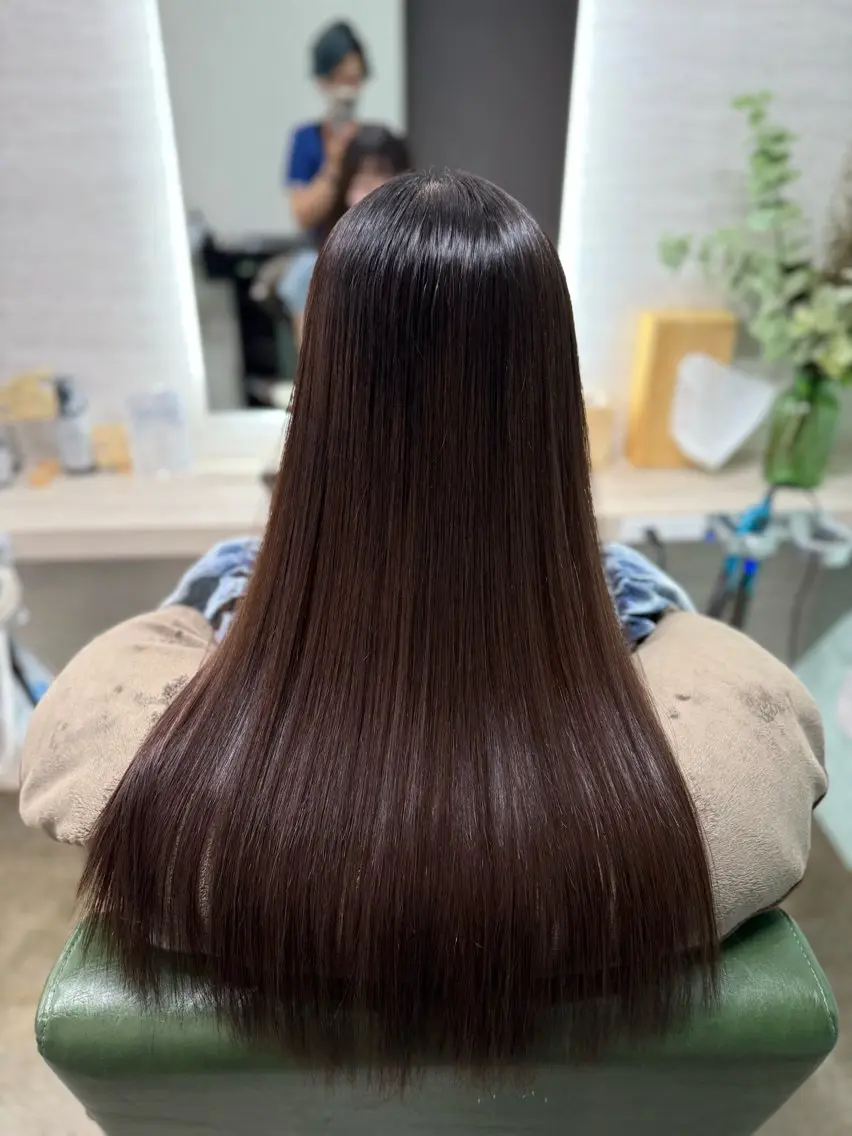 セミロング カラー セミロングパーマ ハイライトカラー ボブ ハイライト 髪質改善 トリートメント 縮毛矯正/ /関内/あべももこのヘアスタイル