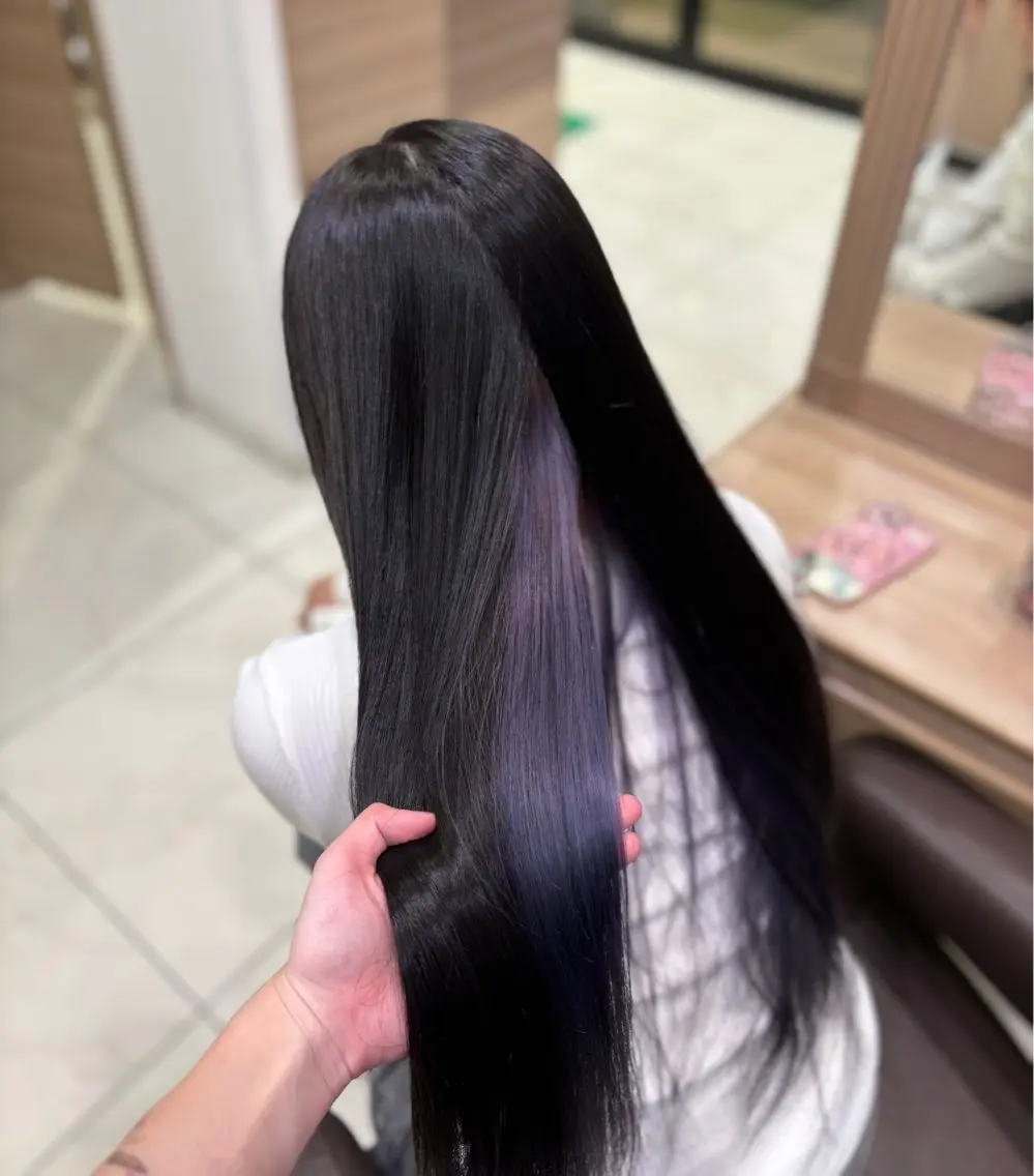 ロング カラー ブリーチ 透明感カラー インナーカラー ラベンダーカラー ブリーチカラー/ダブ ルカラー/みゆ🩰のヘアスタイル