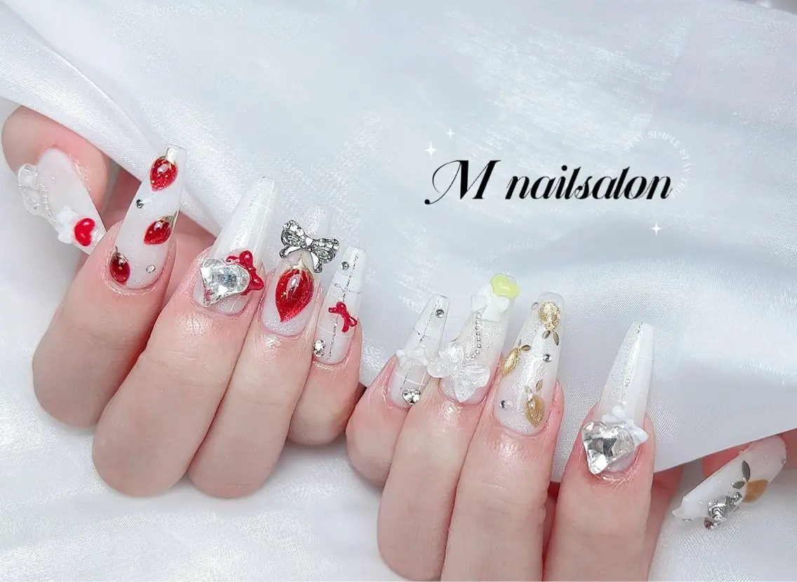 ネイル ハンドネイル M🌷nail 長さだし専門店のネイルデザイン