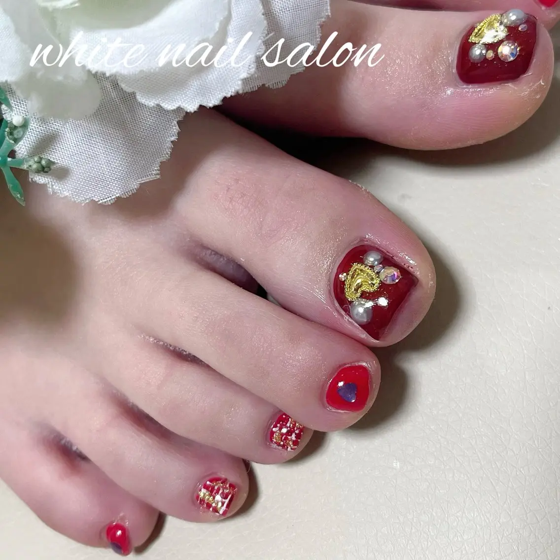 ネイル フットネイル white nail salonのネイルデザイン
