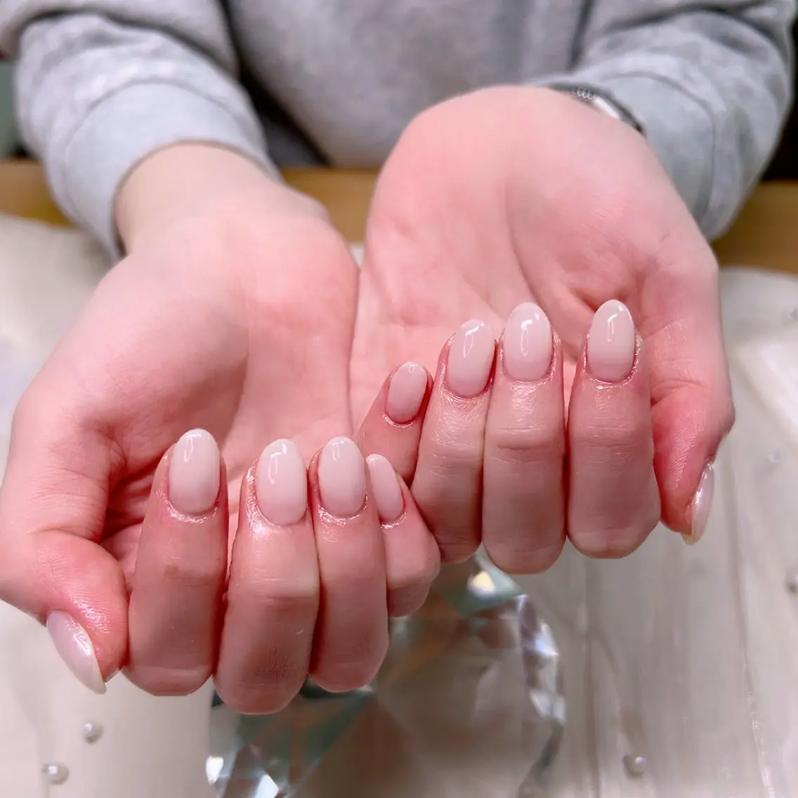 ネイル オフィスネイル ワンカラーネイル ぷっくりネイル シンプルネイル 冬ネイル Cute Tips nailのネイルデザイン