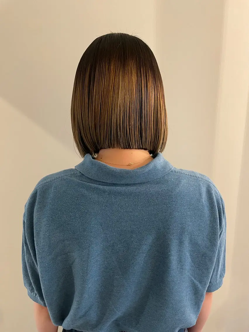 ミディアム カラー グラデーションカラー カット ヘアカラー 渋谷 留菜のヘアスタイル