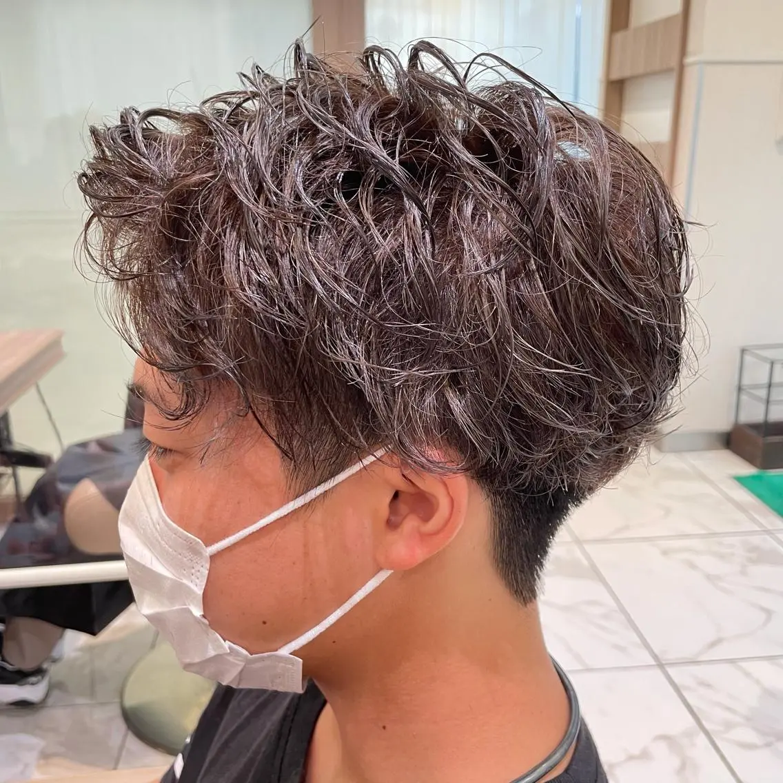 ショート カラー パーマ メンズ 【メンズ縮毛矯正】 田中秀斗のヘアスタイル