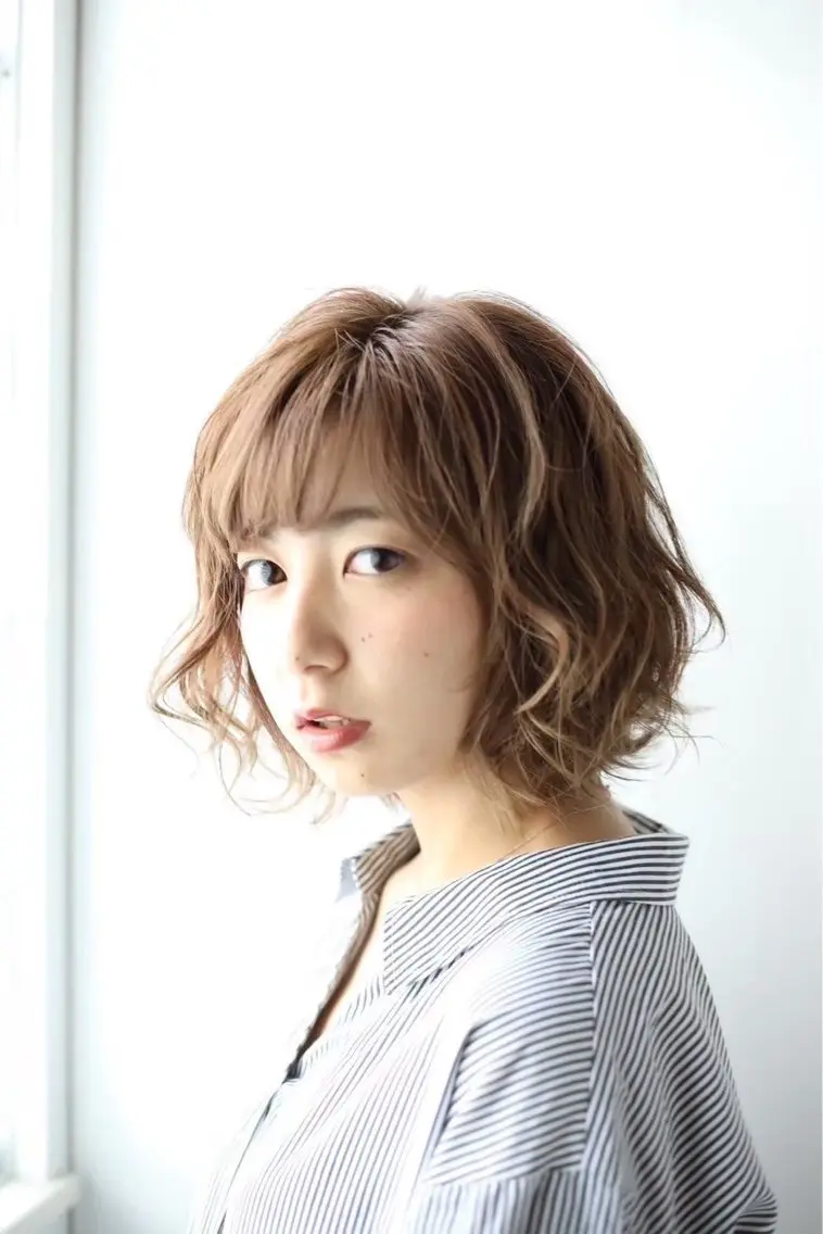 【🎵レディースショート​〜​ボブ🎵】カット+デジタルパーマの写真