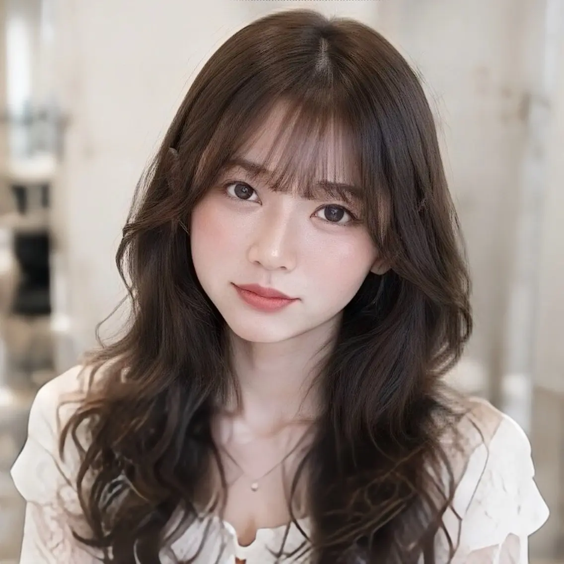 ロング 縮毛矯正/レイヤー/ 前髪カット/おばかんのヘアスタイル