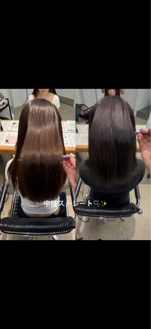 ロング 縮毛矯正 かすみ/名駅徒歩5分 /カットモデルのヘアスタイル