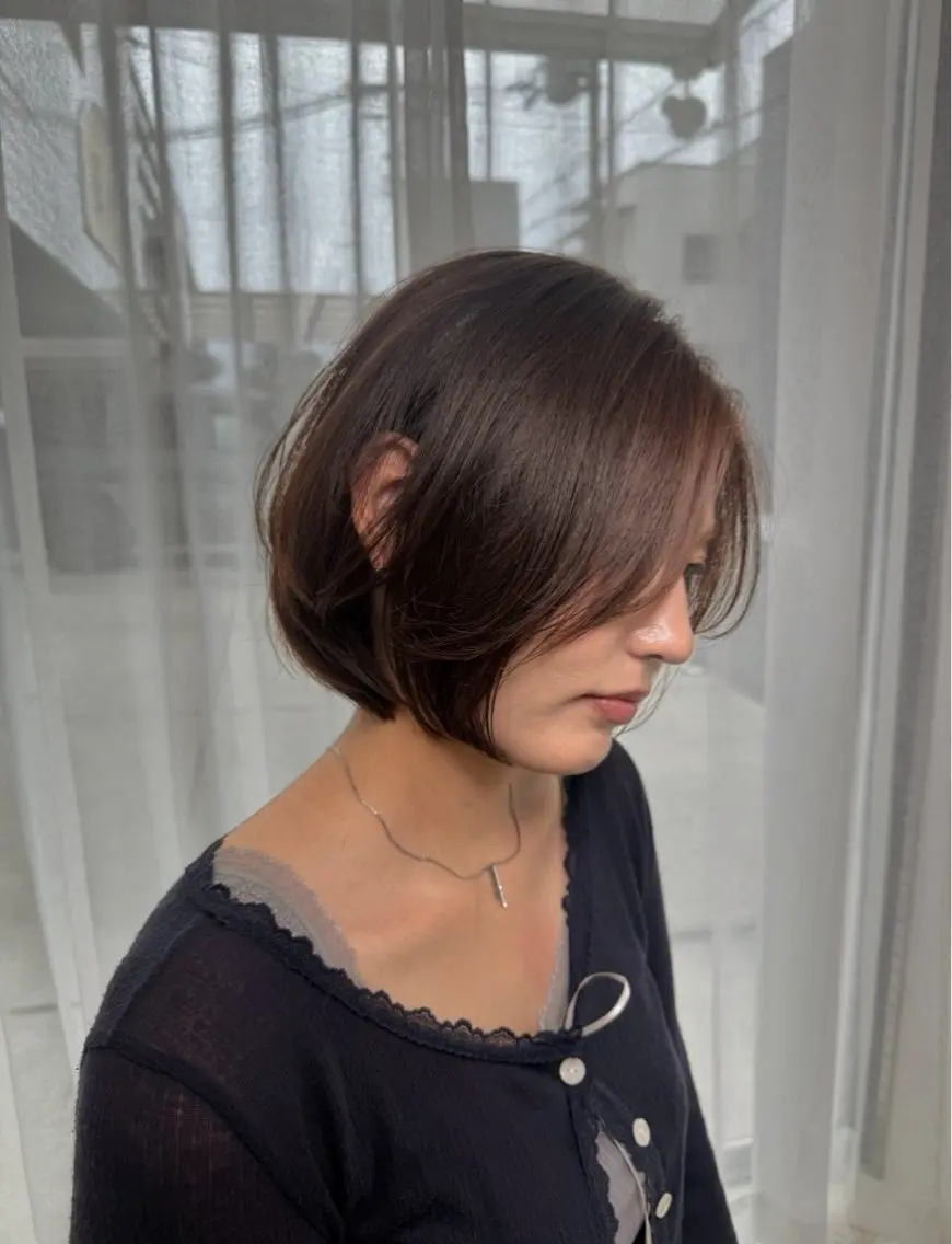 ショート カット ヘアカラー トリートメント 園田まい/レイヤーカ ット/透明感カラーのヘアスタイル