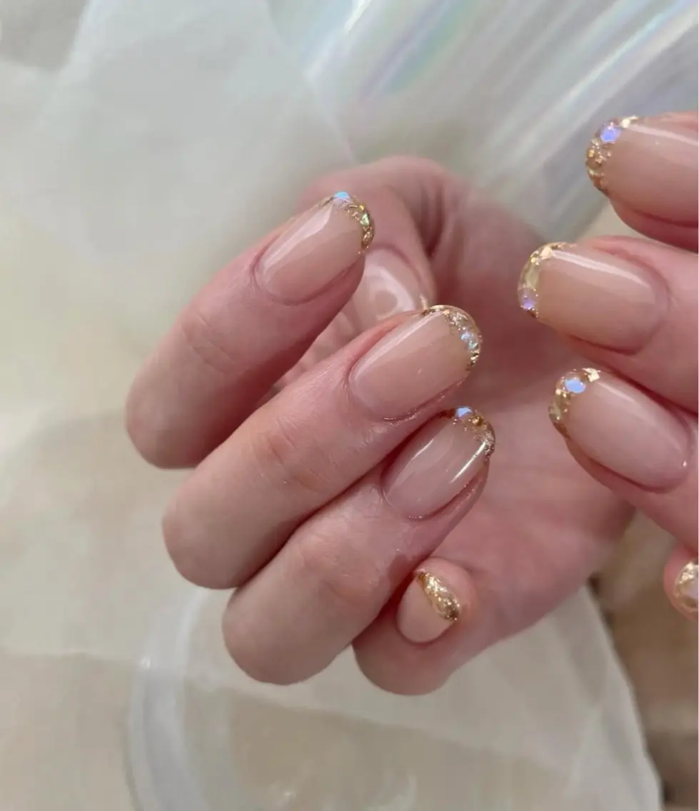 ネイル フレンチネイル ガラスフレンチ Miki Sのネイルデザイン