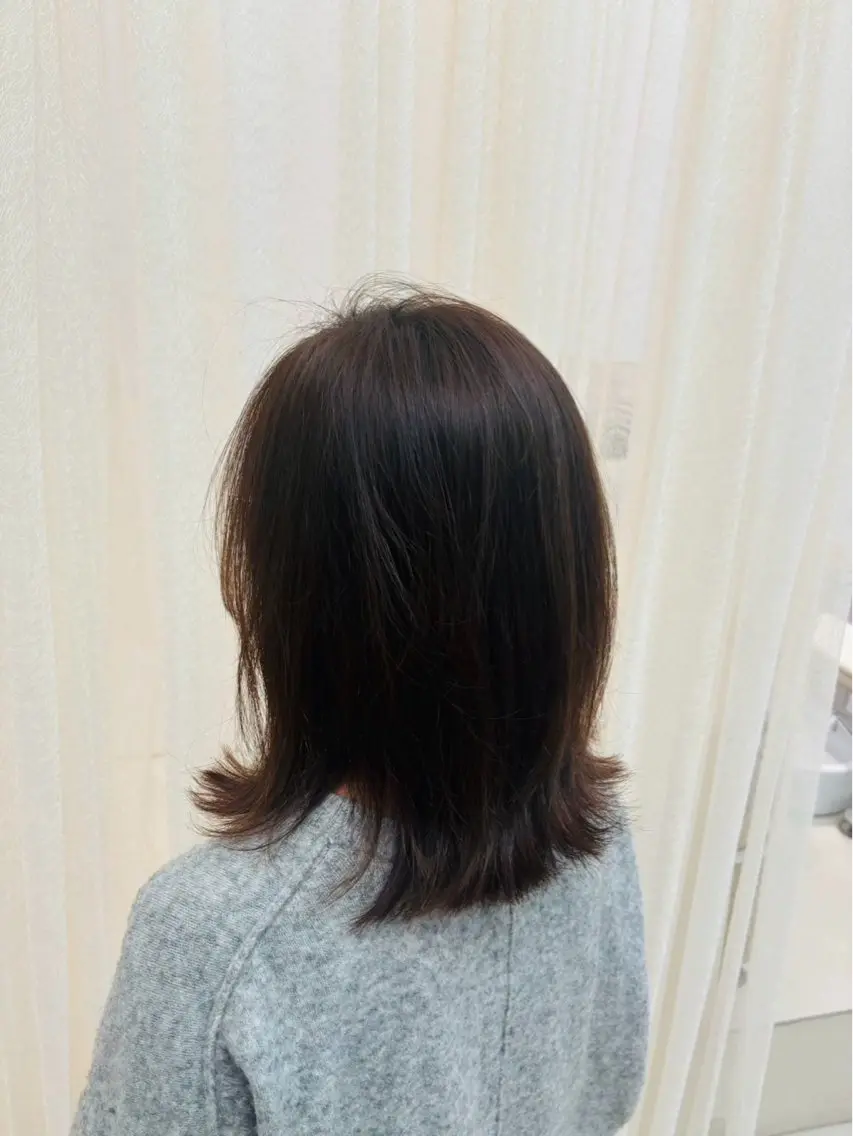 ミディアム カラー 艶髪🪄透明感カラー 井戸大喜のヘアスタイル