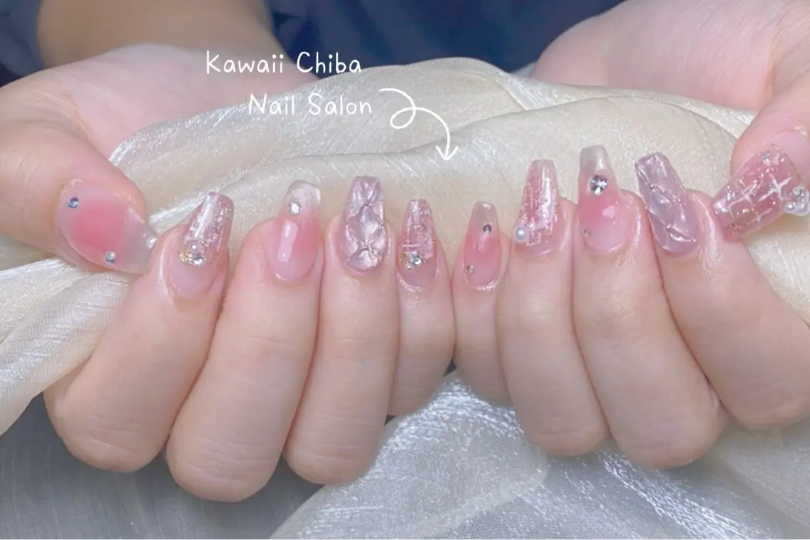 ネイル 韓国ネイル ワンホンネイル Kawaii _Nailのネイルデザイン