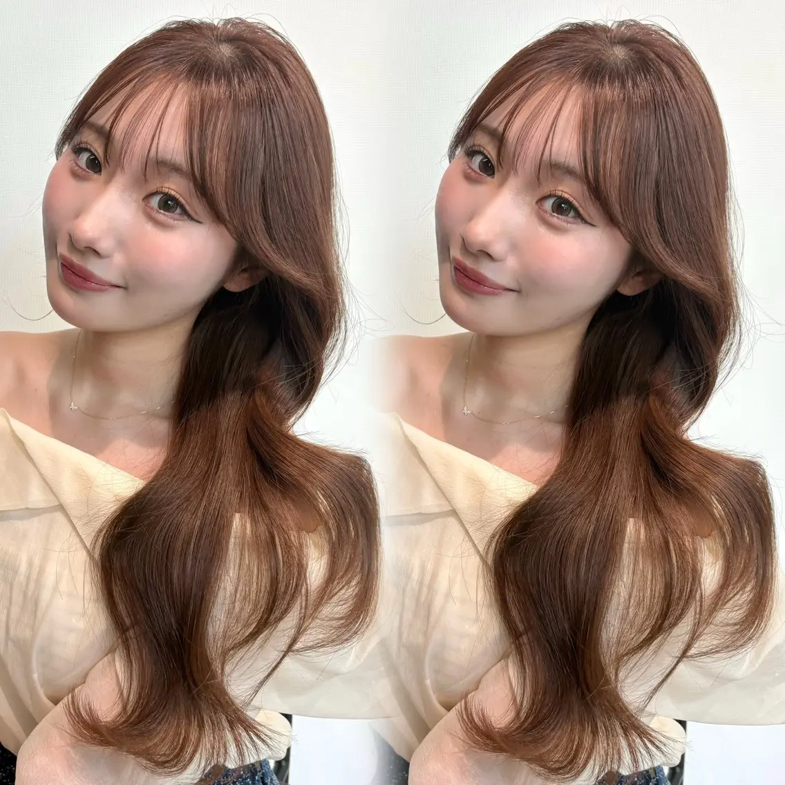 ロング ヘアアレンジ 田中 柚莉愛のヘアスタイル
