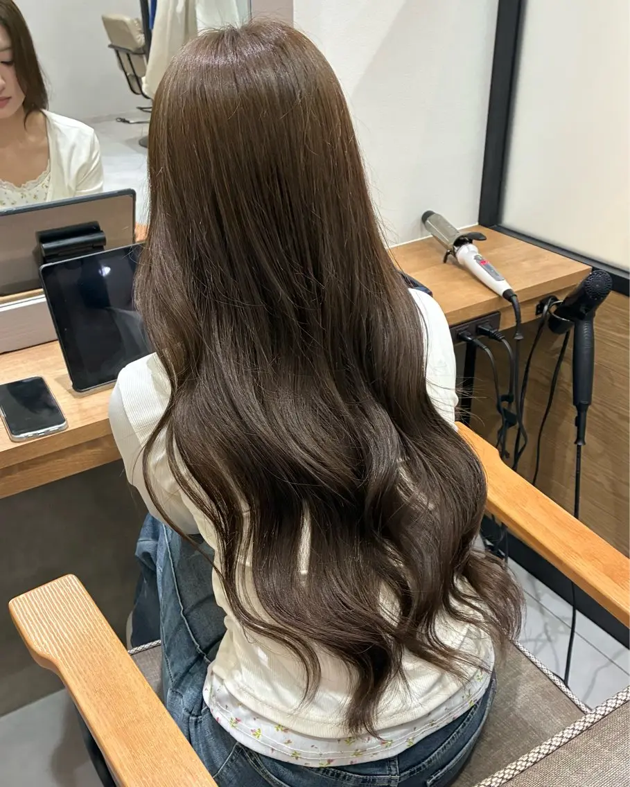ロング カット ヘアカラー トリートメント 柴田真衣 /ナチュラル/半個室のヘアスタイル