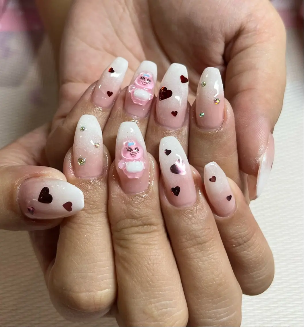 ネイル 長さ出し 持ち込み mibu⭐︎ 髙橋のネイルデザイン