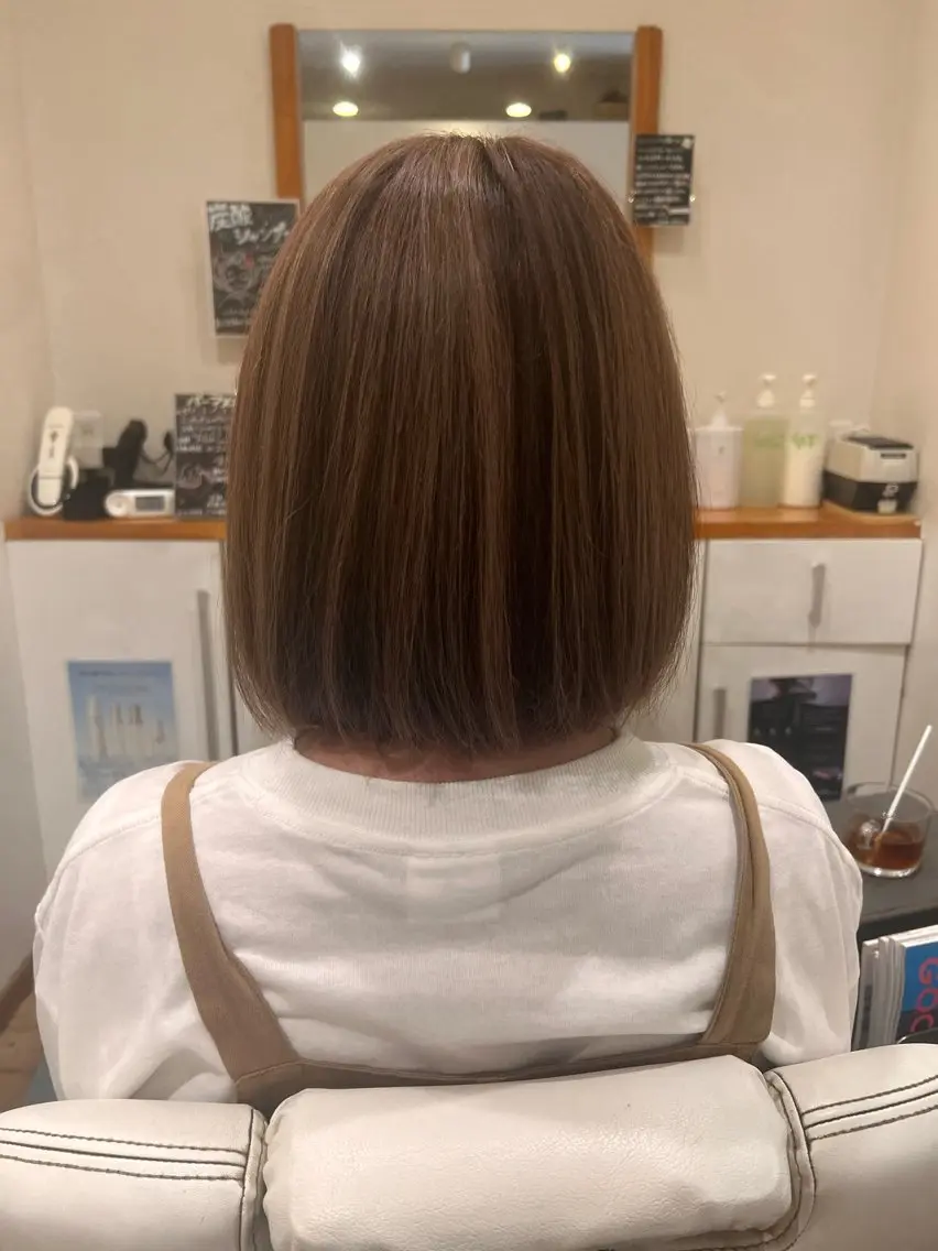 ミディアム カラー ヘアカラー アザマ　ヤスカツ _rosso 川口のヘアスタイル