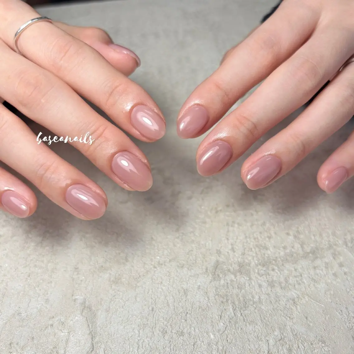 ネイル ワンカラーネイル ハンドネイル 枚方 Basea nails Minaのネイルデザイン