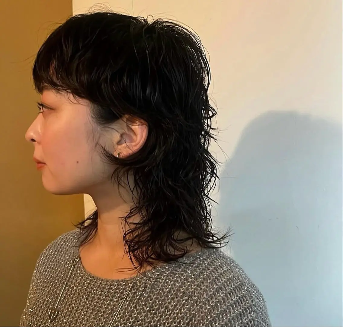 セミロング パーマ 🦋海外ヘア韓国ヘア Yu-na🦋のヘアスタイル