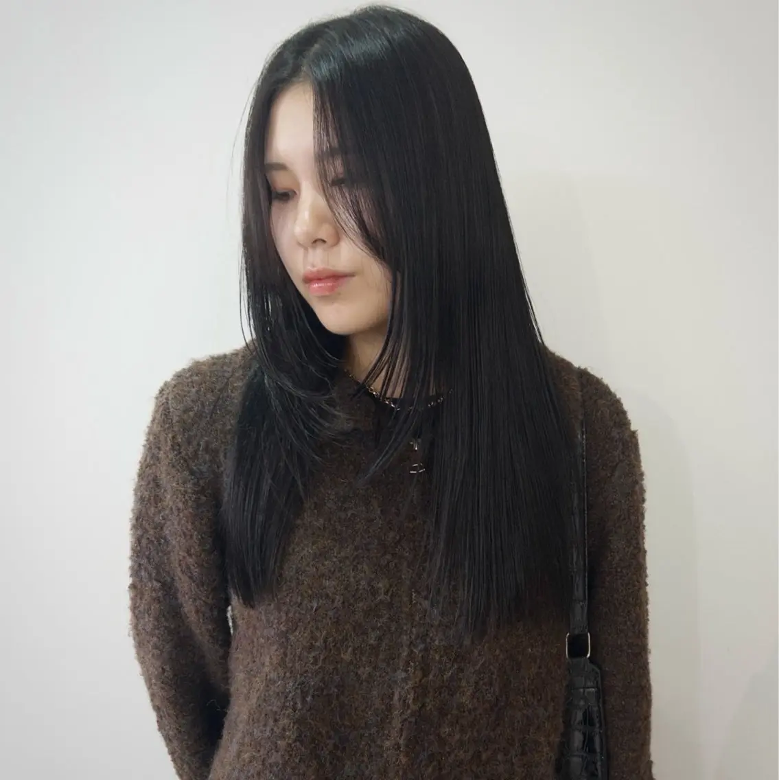 ロング カラー 透明感カラー 顔まわりレイヤー 顔周りカット ハッシュカット 姫カット カット トリートメント nonoka オリーブ/レイヤーのヘアスタイル