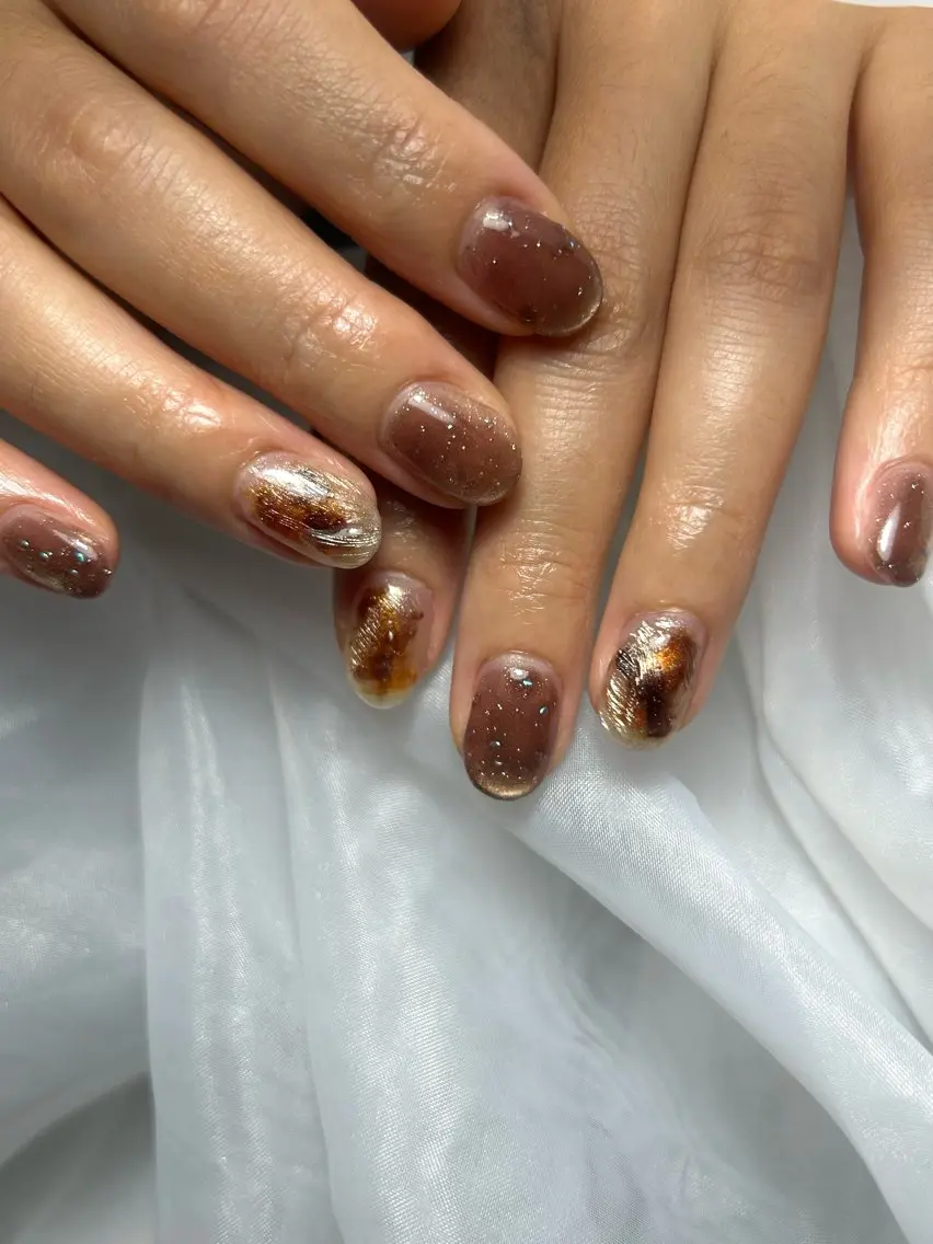 ネイル マグネットネイル ワンカラーネイル ハンドネイル Lana Nailのネイルデザイン