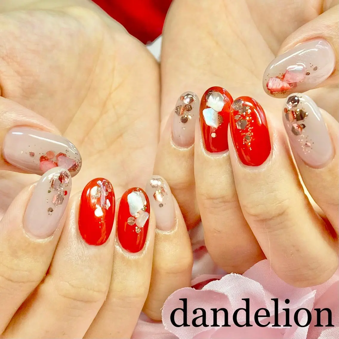 ネイル ハンドネイル ハンドケア dandelion ダンデライオンのネイルデザイン