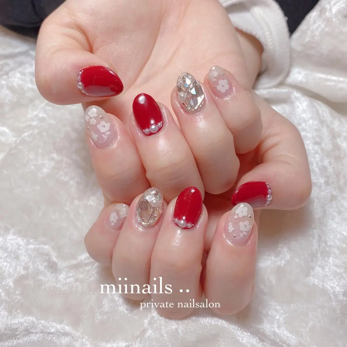 ネイル 韓国ネイル ワンホンネイル ハンドネイル nailsalon miinailsのネイルデザイン