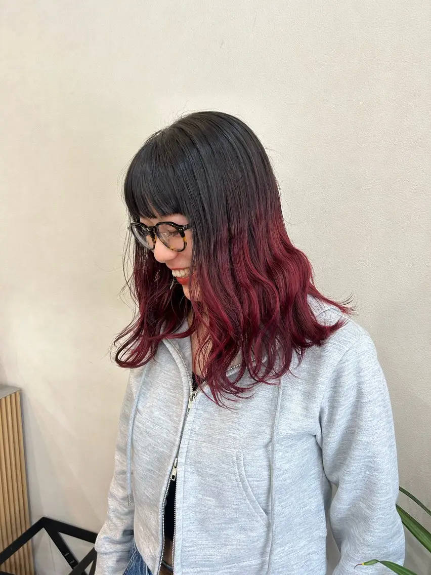 ミディアム カット ヘアカラー トリートメント ボブ/透明感カラー 🧸YUI❤️のヘアスタイル