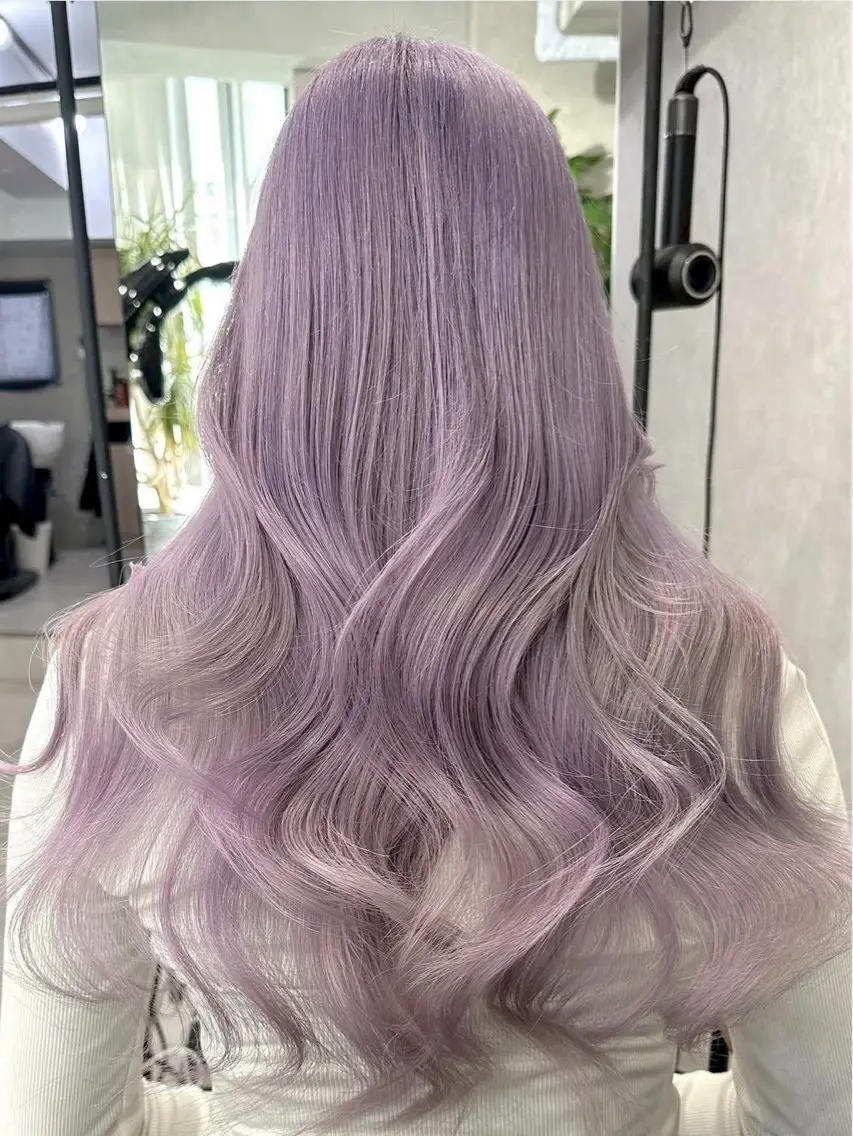 ロング カラー ラベンダーカラー ヘアカラー 池袋ホワイト‎🤍 ブリーチ/shunのヘアスタイル
