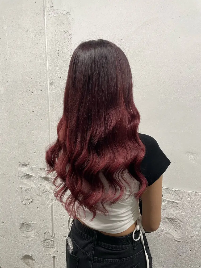 ロング カラー シールエクステ バレイヤージュ ミストバング ダブルカラー  フェイスフレーミング ヘアカラー エクステ 🧡艶髪/エクステ 🫧🧡YUKI❄️のヘアスタイル
