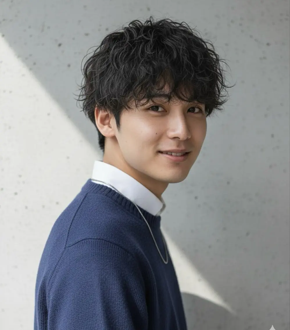 ショート パーマ メンズ メンズパーマ スパイラルパーマ カット パーマ 田村和範/似合わせ カラー/髪質改善のヘアスタイル