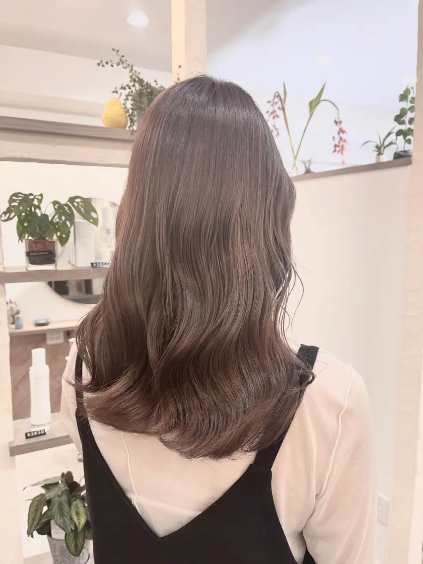 セミロング カラー ブラウンカラー ショコラブラウン 髪質改善で 憧れの潤艶美髪にのヘアスタイル