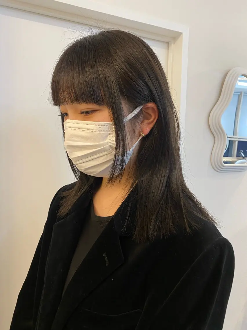 セミロング カラー 透明感カラー ichika/福岡 /透明感カラー🤎のヘアスタイル