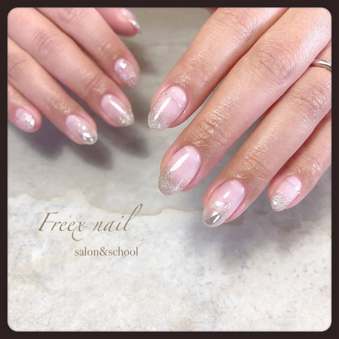 ネイル グラデーション ラメ(グリッター) ラメグラデーション freex nail /ニュアンス/個性派のネイルデザイン