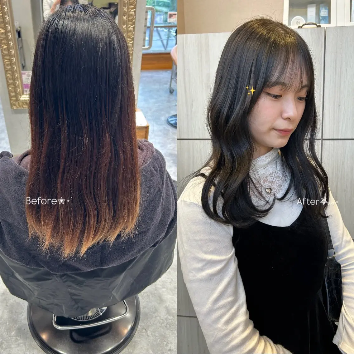 ロング カラー emusalon . Akika‎✮*｡ﾟのヘアスタイル