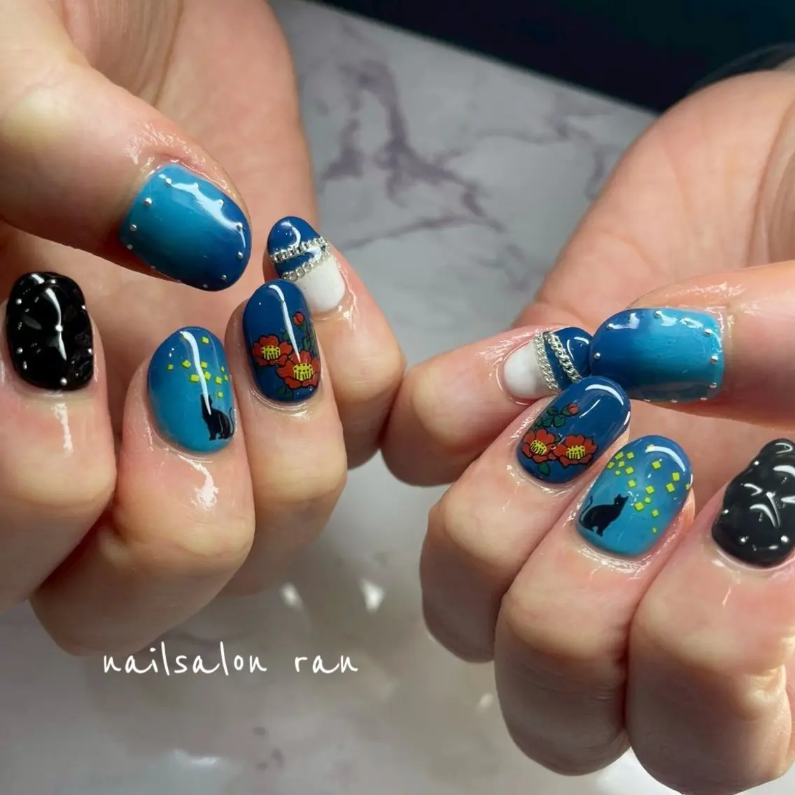 ネイル 持ち込み ハンドネイル ハンドケア nailsalon ranのネイルデザイン