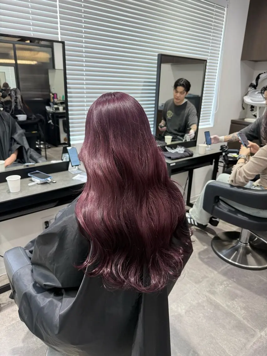 ロング カラー ヘアアレンジ ヘアカラー トリートメント ヘアセット 💗横浜美容室 💗HARUNAのヘアスタイル