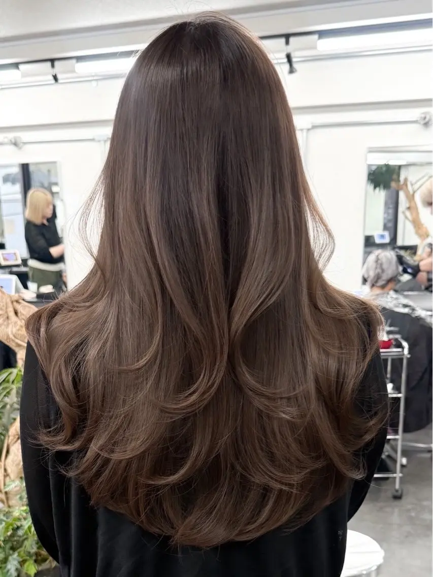 ロング カラー ヘアアレンジ ヘアカラー トリートメント 🫧透明感カラー/ Wカラー🫧namiのヘアスタイル