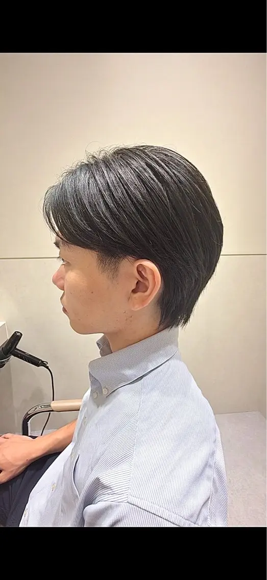 ミディアム メンズ カット 縮毛矯正 ヘアセット 新宿メンズカット/ パーマ/岩田進一のヘアスタイル
