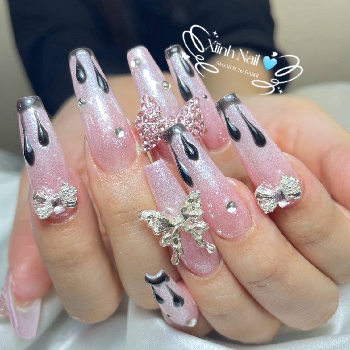 ネイル チークネイル 桜ネイル 長さ出し フットネイル ジェルネイル ハンドネイル XIINHNAIL 船橋店　馬詰ちゃんのネイルデザイン