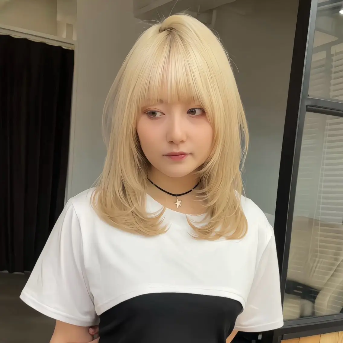 ロング カラー ブリーチ 抜きっぱなしブロンド ブロンド ケアブリーチ デザインカラー ブリーチなしピンク 赤井龍斗のヘアスタイル